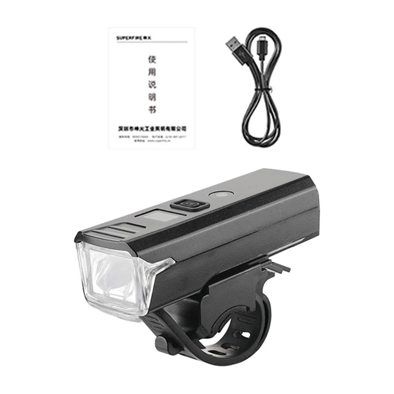 Superfire D6 jalgratta LED-esituli (mudel BL56-B) — kompaktne laetav rattavalgusti