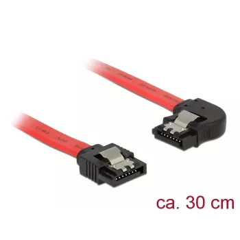 SATA kaabel DeLOCK 83963 0.3 m SATA 7-pin Must Punane