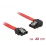SATA kaabel DeLOCK 83963 0.3 m SATA 7-pin Must Punane