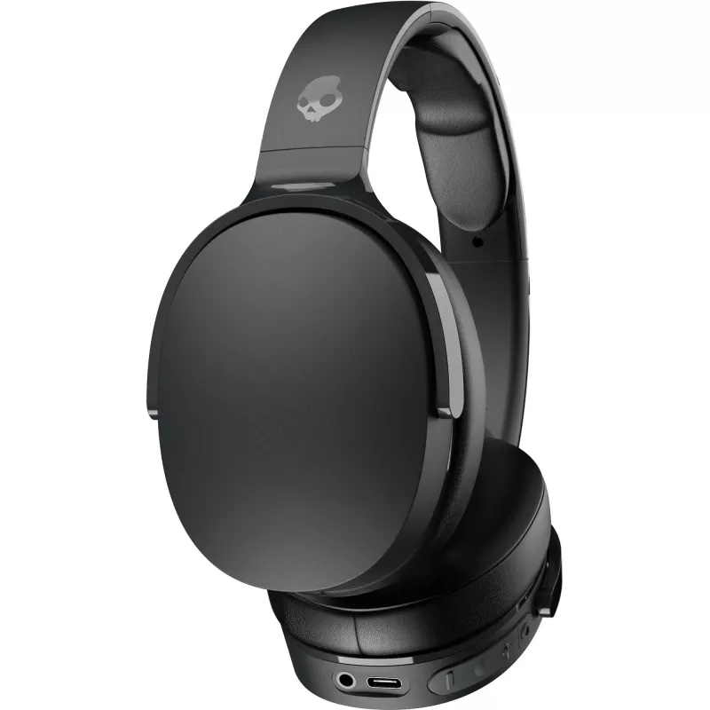Peaklappkõrvaklapid Skullcandy Hesh Evo — juhtmega ja Bluetooth 5.0, 36 h aku, USB-C, 3,5 mm, kokkupandavad, mürasummutavad, must