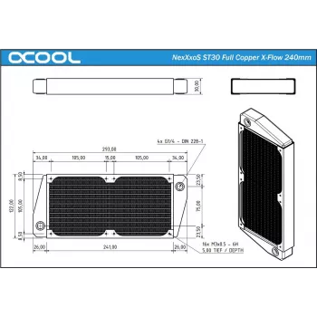Alphacool NexXxoS ST30 täisvask X-Flow 240mm radiaator (14229)