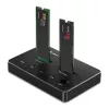 Qoltec 52274 M.2 SSD kettaseadme dokkimisjaam | NVMe | SATA | USB-C | DUAL 2 x 2TB