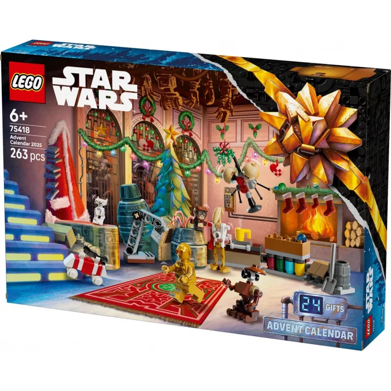 LEGO Star Warsi ehitusmänguasi 2025. aasta advendikalender — komplekt 75418, hooajalised ehitatavad minifiguurid ja mudelid