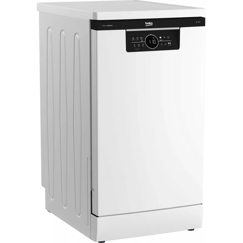 BEKO vabalt seisev nõudepesumasin BDFS26120WQ, energiaklass E, laius 45 cm, 6 programmi, inverter-mootor, kolmas sahtel, valge