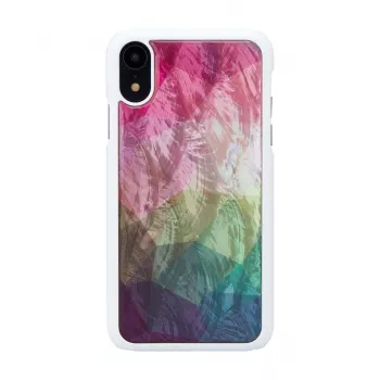 Nutitelefoni ümbris iKins iPhone XR jaoks – vee-lille disain, valge