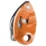 Tubular belay device Petzl GRIGRI – Aluminium and steel, 175 g, üksikpakend, red/oranž