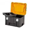 Tööriistakast DeWalt DWST83343-1 — alumiinium/plastik, veekindel, hingedega kaas, lukustatav, 1 sahtel, 440×333×323 mm