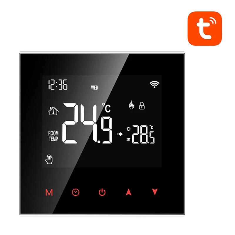 Nutitermostaat Avatto WT100 Wi‑Fi 3A veesoojendile, Wi‑Fi juhtimine, 3 A väljund