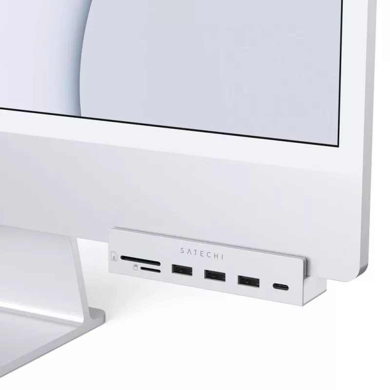 Sülearvuti dokk / pordireplikaator Satechi ST-UCICHS USB 3.2 Gen 1 USB-C, USB-A pordid, SD/MicroSD, hõbedane