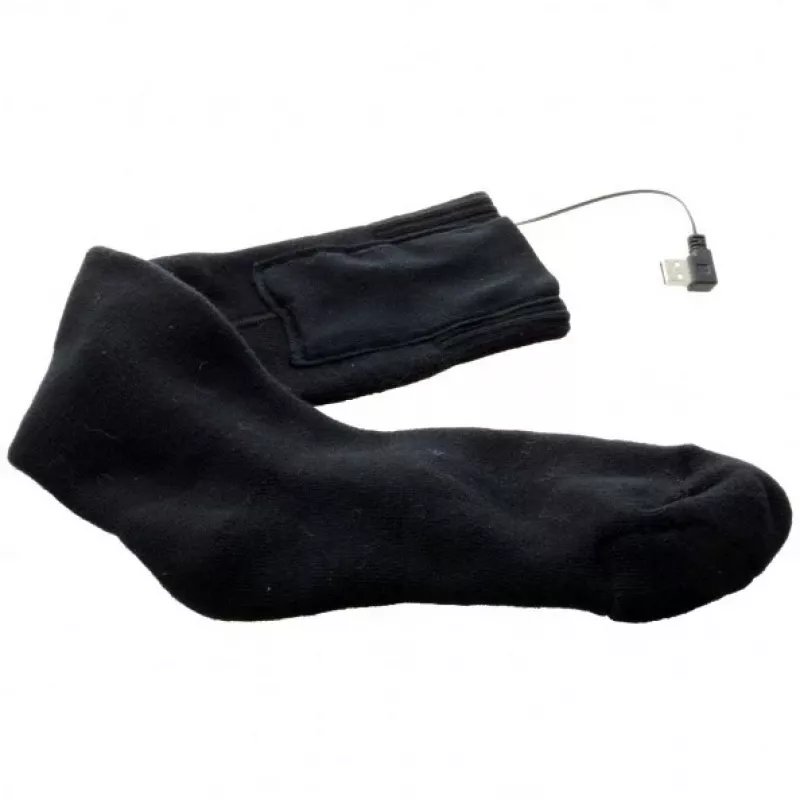 Sportlikud sokid Glovii GQ2L unisex L integreeritud kütteelemendiga, puuvilla/elastaani segu, must/punane