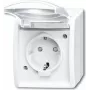 BUSCH JAEGER 20 EBW-54 - CEE 7/3 - 2P+E - Valge - IP44 - 250 V - 16 A