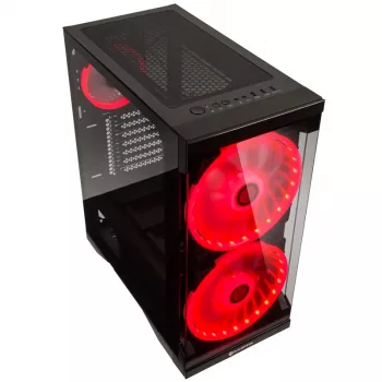 SILENOS PRO must versioon ARGB-ventilaatoriga karastatud klaasiga