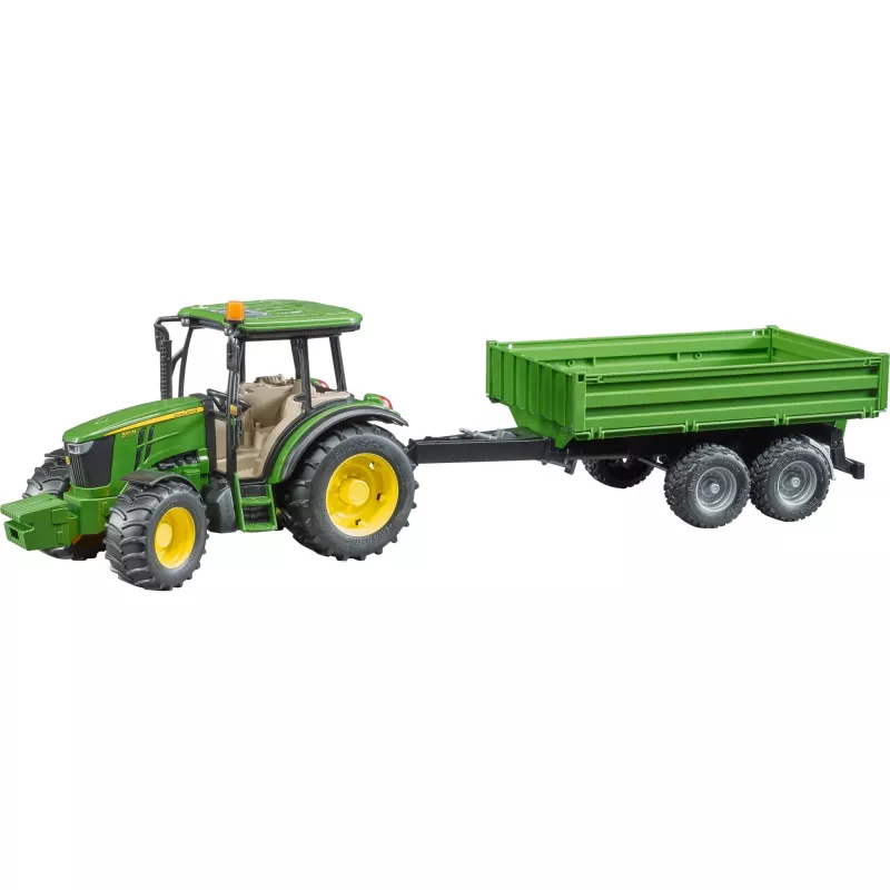 Traktori mudel BRUDER John Deere 5115 M koos kallurhaagisega