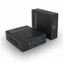 Lindy 100m USB 3.2 Gen 1 Cat.6A HDBaseT pikendaja, saate- ja vastuvõtuplokk, juhtmega, 100 m, Cat6a, must, metallist