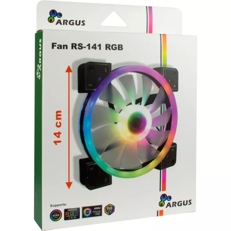 INTER-TECH 88885539 140mm ARGB korpuse ventilaator – must