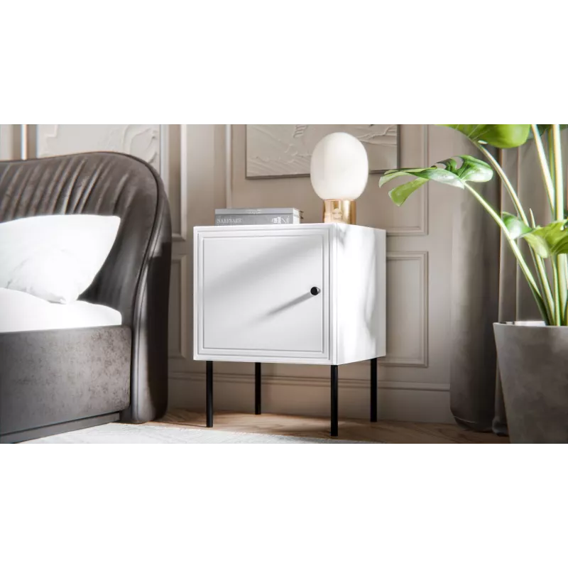 Öökapikomplekt 2 tk cama meble PALAZZO BIS 45×39×K59 cm, valge matt, MDF/puitlaastplaat