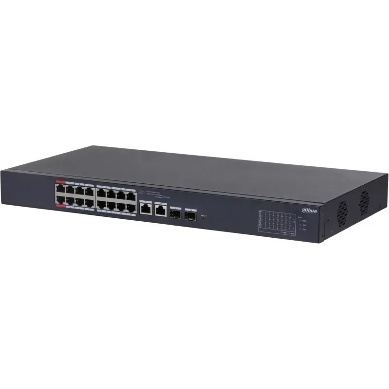 Dahua Technology DH-CS4218-16ET-240 võrgukommutaator Hallatav L2 Gigabit Ethernet (10/100/1000) Toide üle Etherneti (PoE) Must