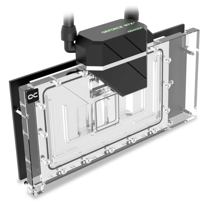 Veeblokk Alphacool 14488 akrüül messing nailon must läbipaistev