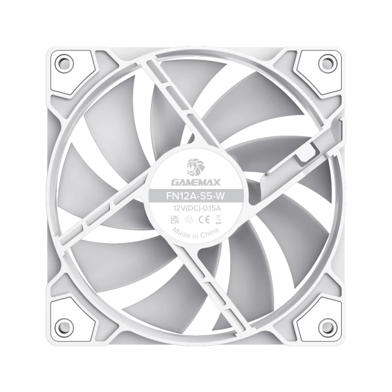 Gamemax | Korpusventilaator | FN12A-S5 | Valge