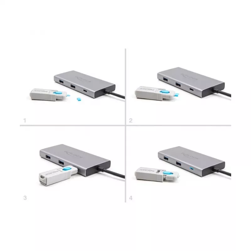Pordiblokeerija DeLOCK 20926 USB USB-C 5 tk + lukustustööriist