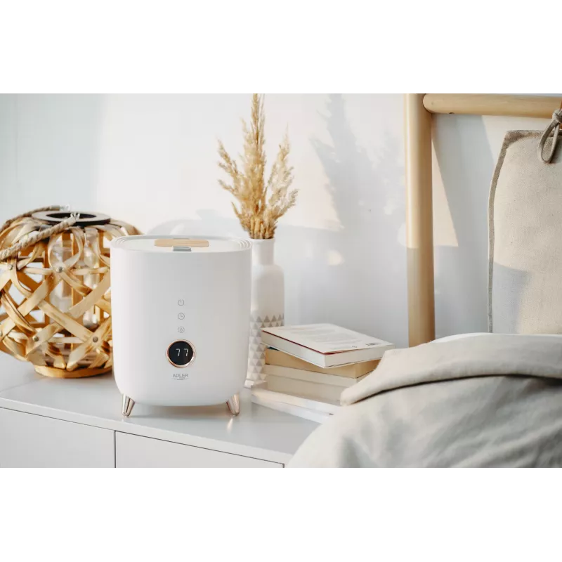 Ultraheline õhuniisutaja Adler AD 7972 — 4 L paak, 300 ml/h, kuni 35 m², 23 W, valge