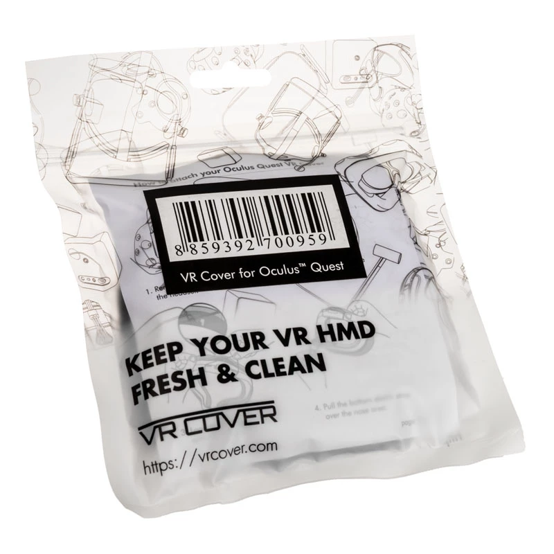 VR Cover asendusnäokate Oculus Quest jaoks, vr cover — Must, 1 tk