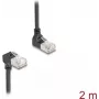 DeLOCK RJ45 võrgukaabel Cat.6A S/FTP õhuke 90° 2m must
