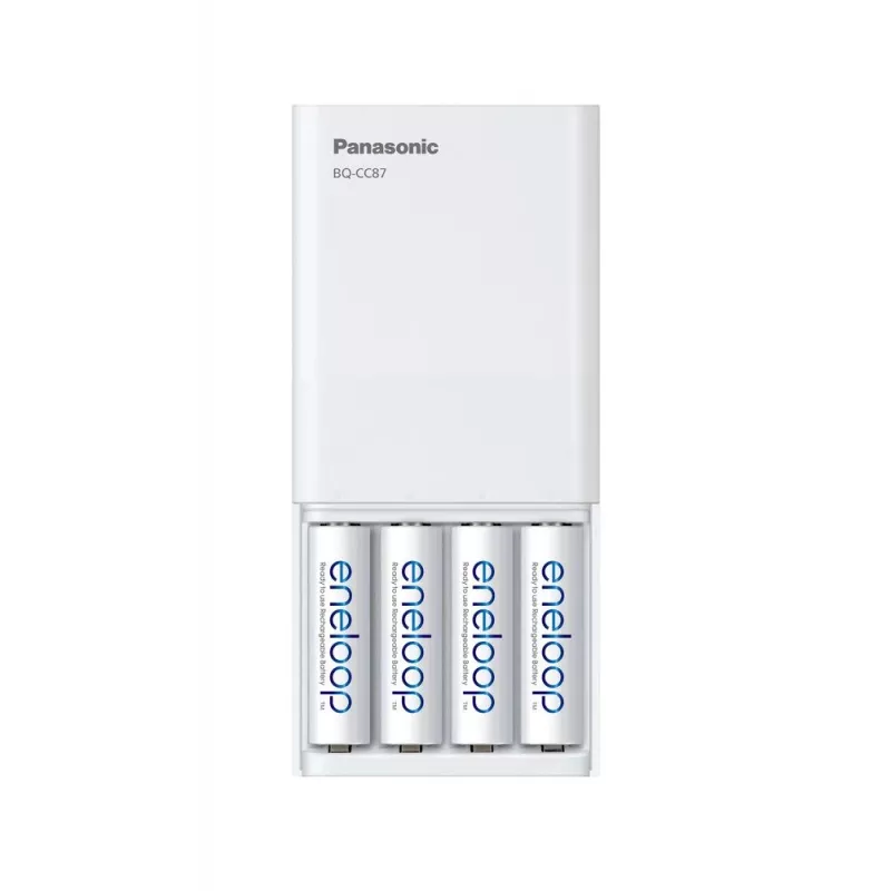 USB-akulaadija PANASONIC Eneloop Smartplus BQ-CC87 + 4x AA 2000 mAh (K-KJ87MCD40USB)