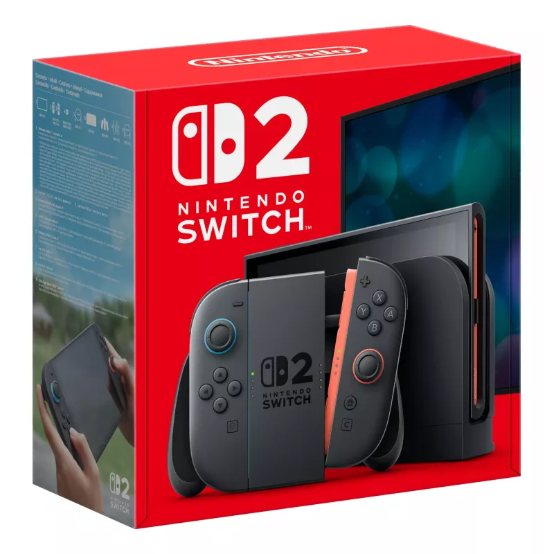 Nintendo Switch 2, Nintendo Switch 2, Must, Analog / Digital, D-Pad, Home button, Menu Taste, Võimsus-Taste, Buttons, LCD