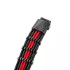 CableMod C-Series PRO RM Must Label toitekaablikomplekt CM‑PCSR‑16P3KIT‑NKKR‑R – musta ja punase sleevinguga PSU kaablid
