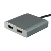 Equip USB Type C 2x HDMI emane adapter, 3.2 Gen 1 (3.1 Gen 1), USB Type-C, HDMI väljund, 4096 x 2160 pikslit