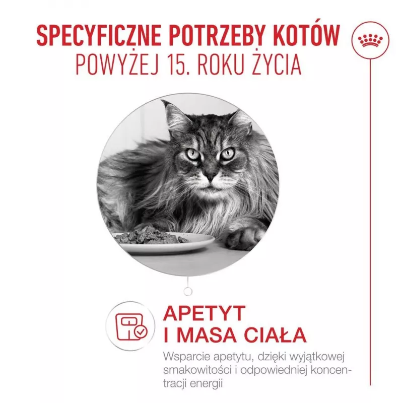 Kuiv kassitoit Royal Canin FHN Cat Ageing 15+ 2 kg — vanematele kassidele alates 15. eluaastast, linnuliha maitsega, 31% valku
