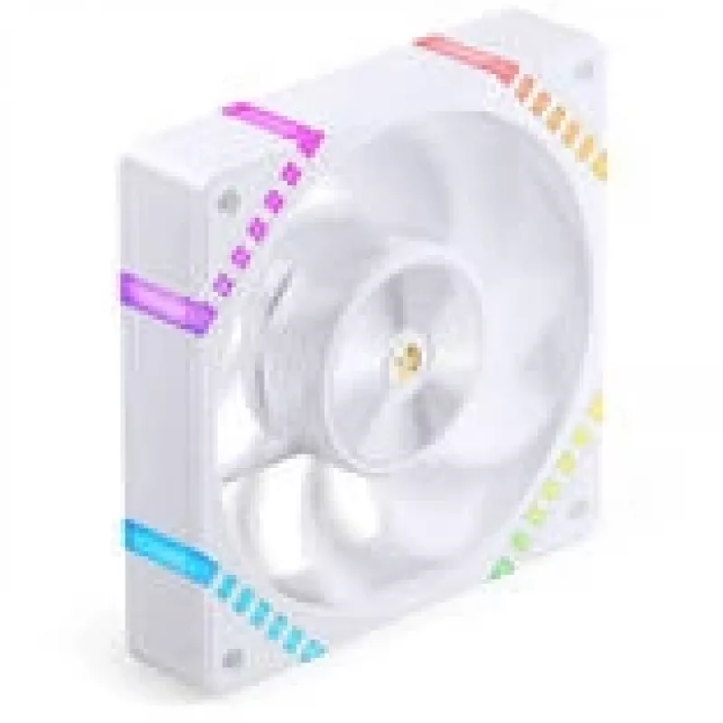 120 mm korpuseventilaator Jonsbo HF2-120 Valge — pööratud labadega, PWM, ARGB
