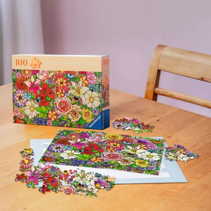 Pusle Ravensburger Feel Well & Puzzle - Lilleaken, 100 tükki, taktiilsed elemendid