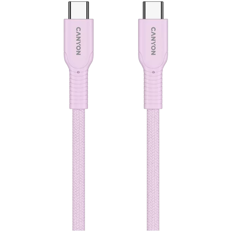 CANYON kaabel OnWire 60CL C-C 60W COLOR Punutud 1m Roosa
