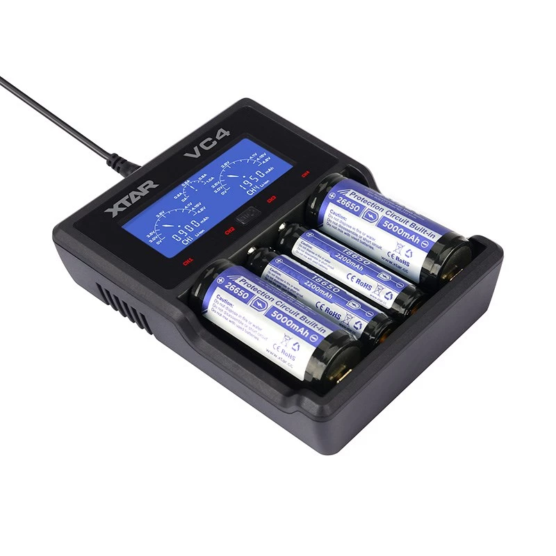 XTAR VC4 majapidamispataljade akulaadija USB