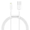 Baseus CALYS-A02 mobiiltelefoni kaabel Valge 1 m USB A Lightning