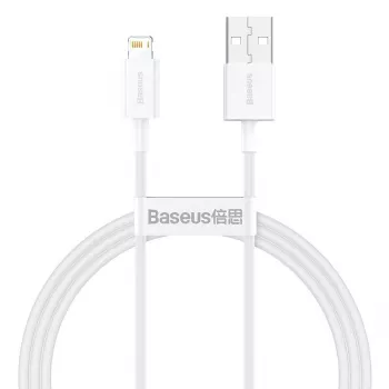 Baseus CALYS-A02 mobiiltelefoni kaabel Valge 1 m USB A Lightning