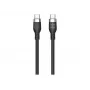 Hyper 1,5 m silikoonist USB-C–USB-C 60W laadimiskaabel – must