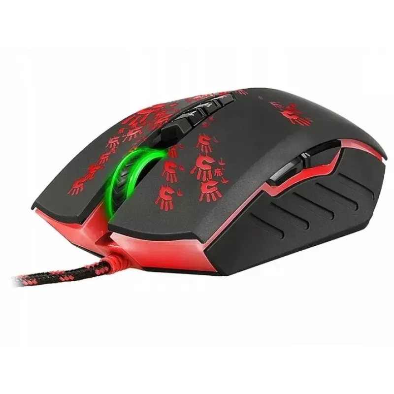 Mängurihiir A4Tech BLOODY A60 — optiline, mõlemakäeline, 6200 DPI, USB Type-A, 8 nuppu, must