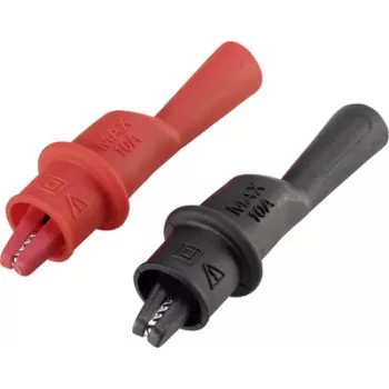 VOLTCRAFT Krokodilklemme Plug 4 mm CAT III 1000 V, CAT IV 600 V Must, Red MSK-104 (VC-8083495)