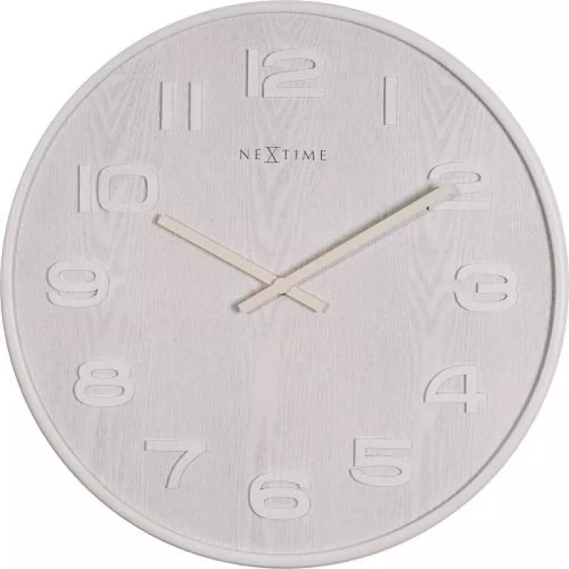 NeXtime 3096WI - Seinakell - kvartskell - Ring - Valge - Puit - Puit