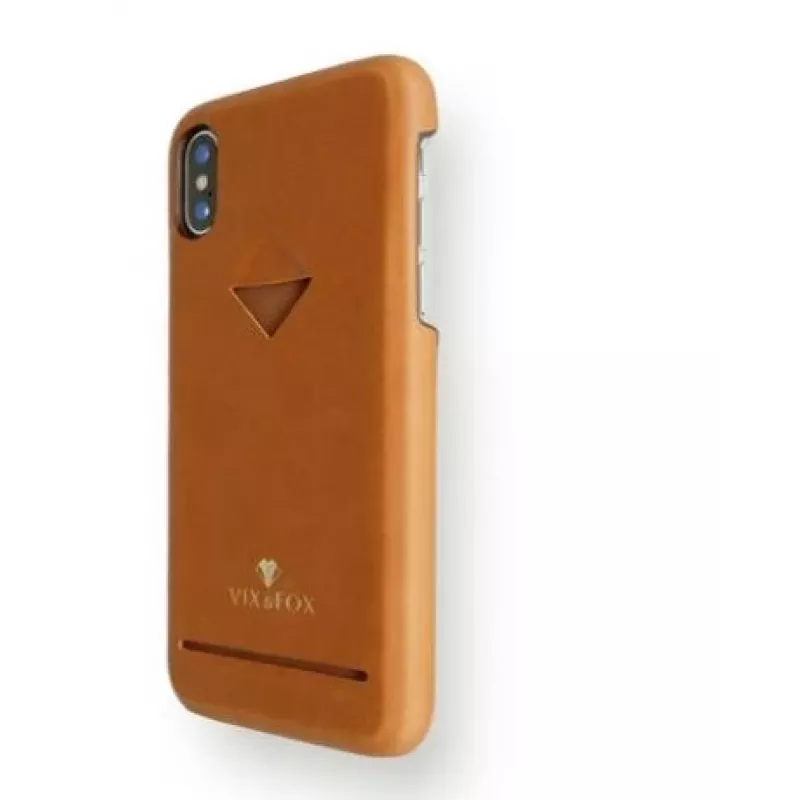 VixFox kaardipesaga tagakest iPhone XSMAX jaoks — karamellpruun, tagakaas kaarditaskuga
