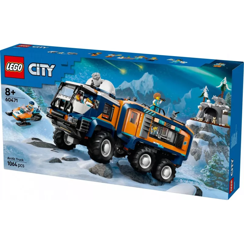LEGO City Arctic Explorer Truck 60471 — 1064-osaline mängukomplekt 4 minifiguuriga, mobiilne labor, vanusele 8+