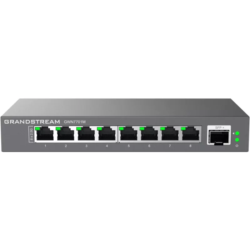 Grandstream Networks GWN7701M võrgulüliti, haldamata, 2.5G Ethernet (100/1000/2500), must