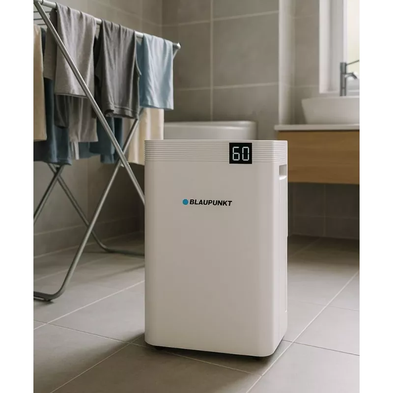 õhukuivati BLAUPUNKT ADH801 — 20 L päevas (max 36 L/24 h), 4,2 L paak, 600 W, R290, LED-ekraan