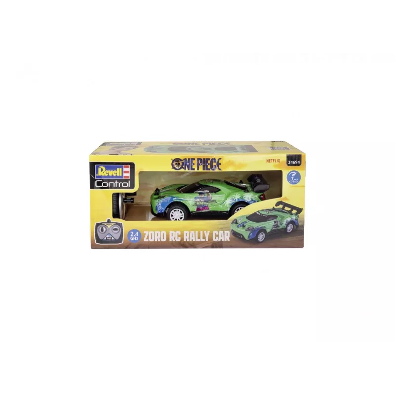 RC ralliauto REVELL One Piece Zoro — kaugjuhitav mudel, kollektsionääridele mõeldud teemakujundus