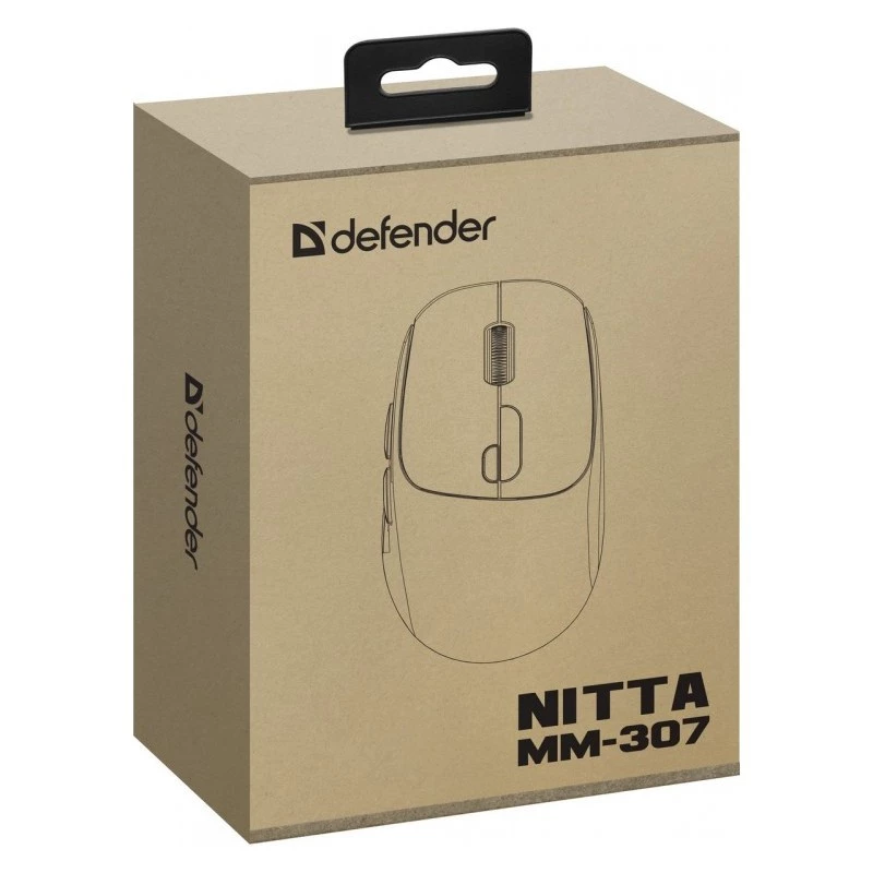 Hiir Defender NITTA MM-307 RF+BT OPTIC 1600dpi 6P VALGE