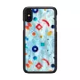 iKins nutitelefoni ümbris iPhone XS / XS Max must kivimustriga, kaitsev tagakaas