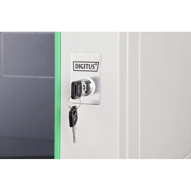 Seinale kinnitatav 19-tolline püstikkapp DIGITUS Dynamic‑N DN-37100, 7U, 600x450 mm (LxS), IP20, helehall, monteerimata